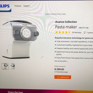 PHILIPS PASTA MAKER Brand new in box!!